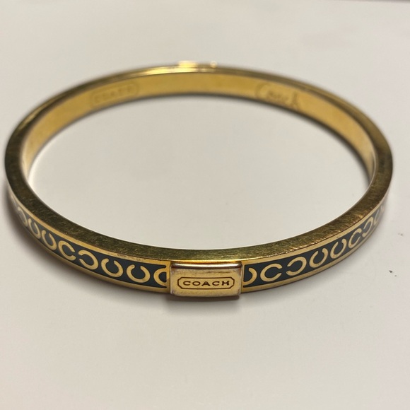Coach Jewelry - Coach Gold & Black Bangle bracelet